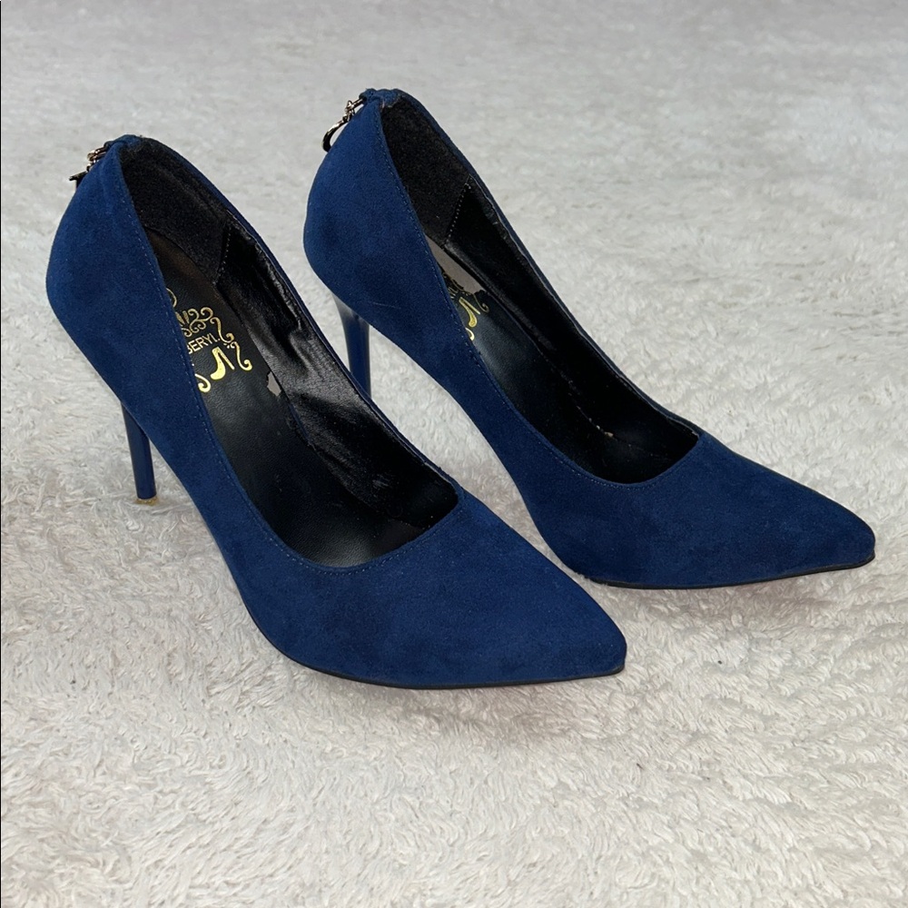 Beryl navy polue pointed toe stiletto heels, size 39 or 7